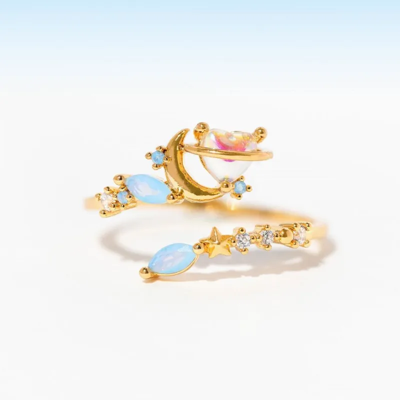 Luna & Heart Duo Ring