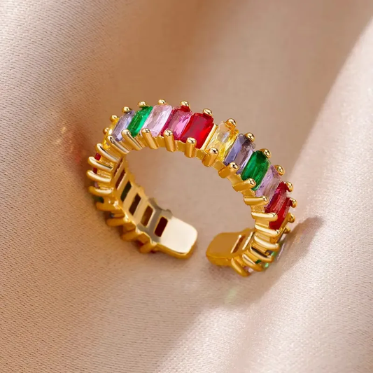 Rainbow Crystal Ring